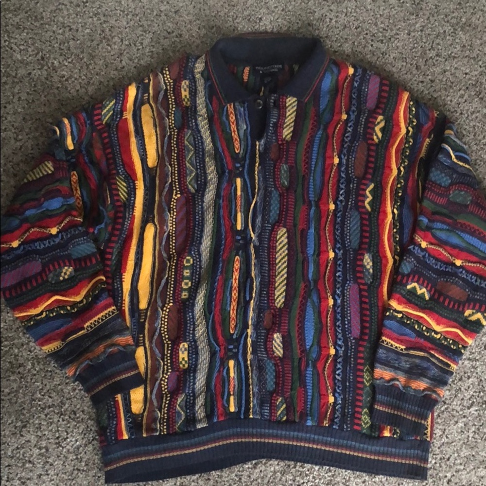Coogi Inspired 90s Style Multi Color Sweater